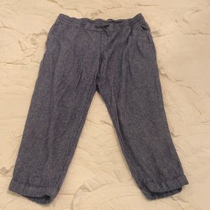 Old Navy Chambray Cropped Pants L